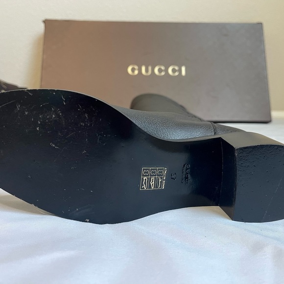 GUCCI Over The Knee Black Leather Boots w/Box EUR 37 | US 6 | UK 4 | hardly worn - Picture 7 of 16